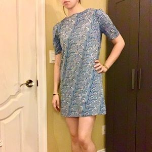 APC Blue Pattern Dress